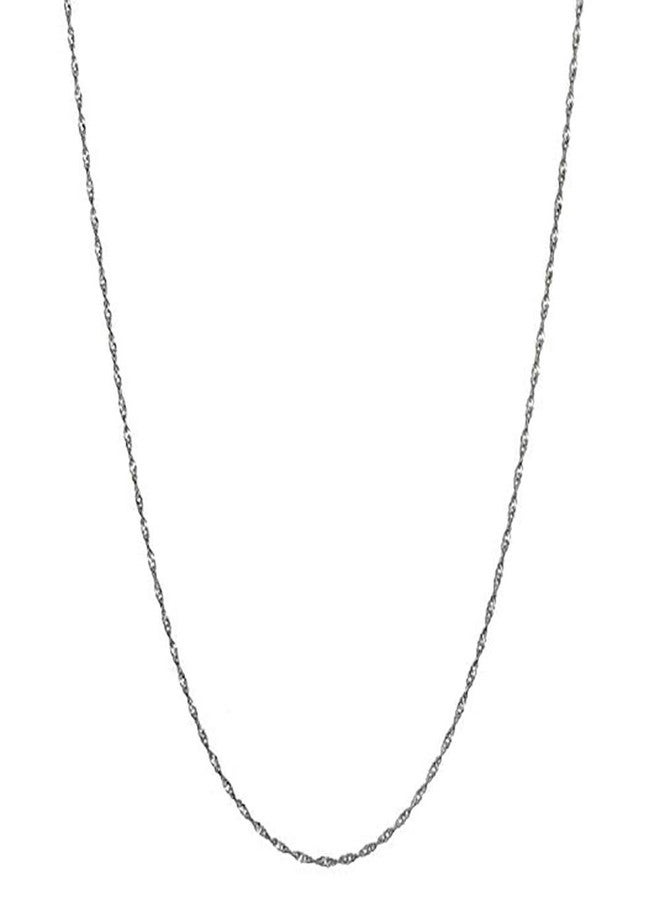 BQfife Sterling Silver Twisted Curb Link Chain Water wave chain Replacement Necklace Simple Slim for Pendant-24 - Image 1
